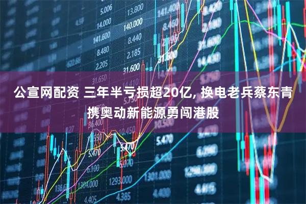 公宣网配资 三年半亏损超20亿, 换电老兵蔡东青携奥动新能源勇闯港股